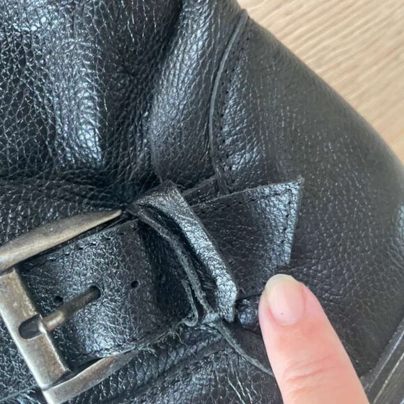 Bed Stu black leather mid-calf moto boots - Picture 7 of 7